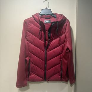 女士拼接连帽纯色拉链长袖 唐可娜儿 棉服外套 DKNY 美国代购