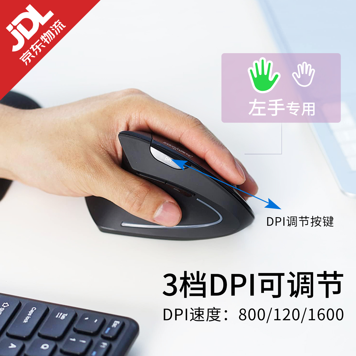 德国佩锐perixx713l鼠标垂直立式