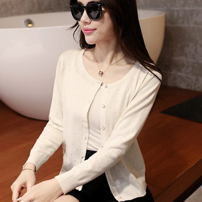 针织韩版空调披肩衫修身外搭防晒2017镂空小外套百搭短款薄开衫女|ruв категории Женская одежда, шерстяной свитер - от Buy2taobao.com для оказания профессиональной услуги покупки агента Taobao