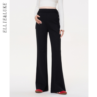 秋冬款 ellieluke孕妇裤 加厚孕期长裤 微喇小个子喇叭裤 宽松直筒裤
