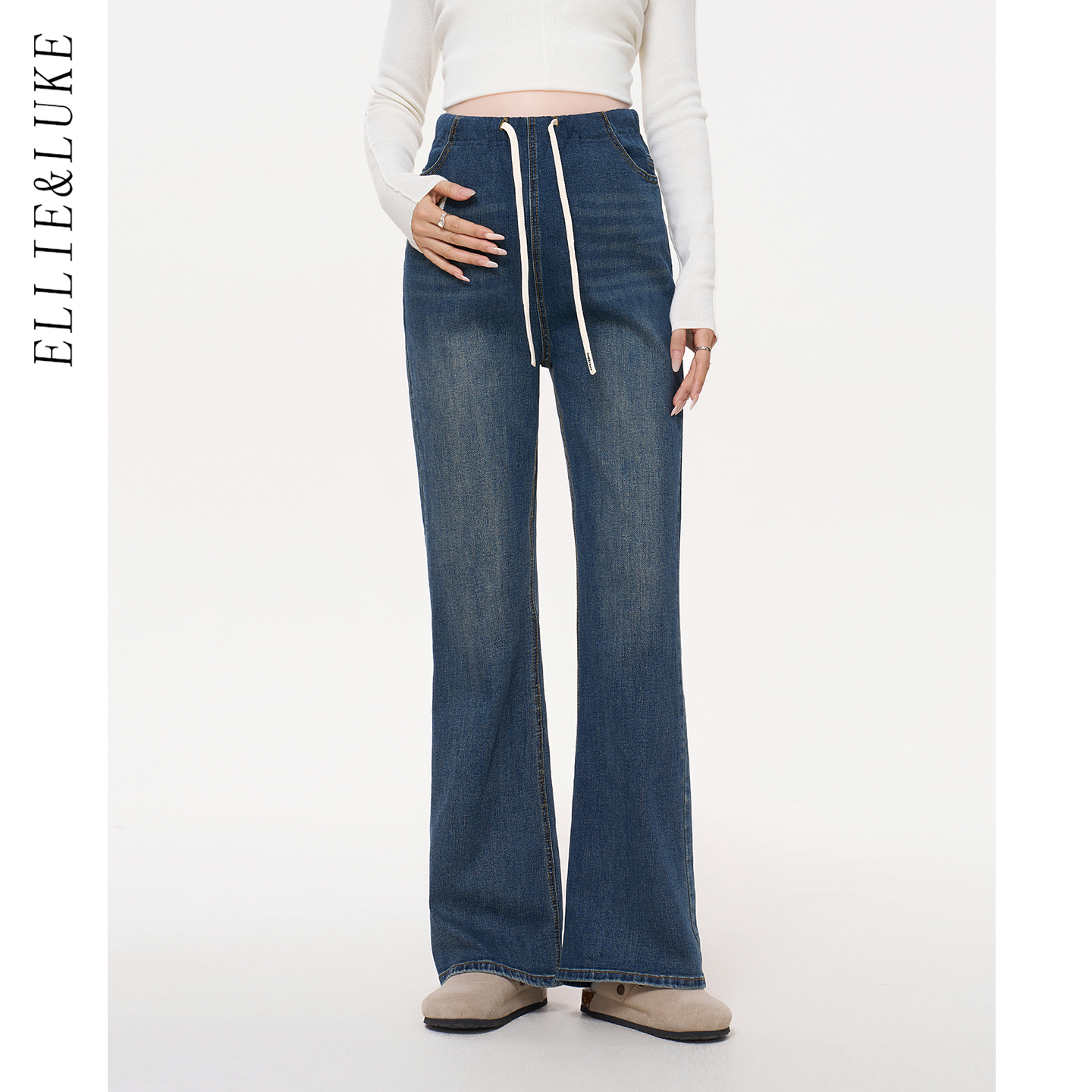 ellieluke孕妇牛仔裤秋外穿秋装