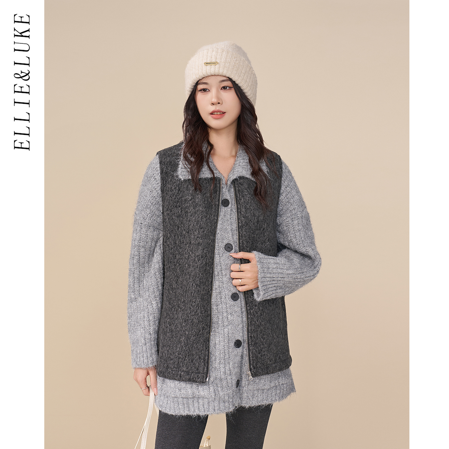 孕妇装冬马甲外套两件套孕妈