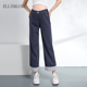 子春装 ellieluke孕妇裤 春夏外穿小个子不勒肚子直筒裤 牛仔裤 春款