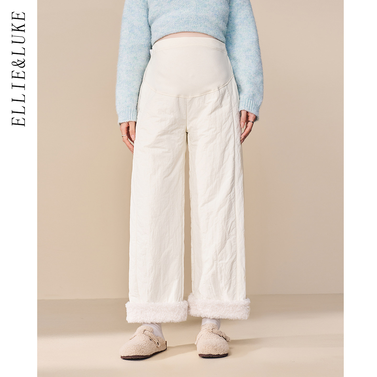 ellieluke孕妇保暖裤冬季外穿加绒加厚托腹裤子不勒肚子直筒棉裤,孕妇装/孕产妇用品/营养,孕妇休闲裤,淘宝优惠券,粉丝福利购,淘宝优惠卷