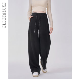 外穿无托腹阔腿裤 ellieluke孕妇裤 冬季 仿羊绒加厚休闲裤 子 秋冬款