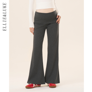 秋冬款 子冬装 外穿2025新款 加厚裤 小个子大码 ellieluke孕妇喇叭裤