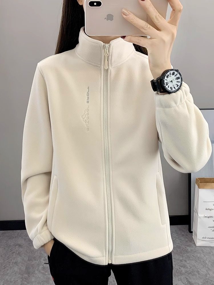 户外羊毛夹克的妇女2025秋冬新款保暖加厚极地羊毛夹克衬里立领运