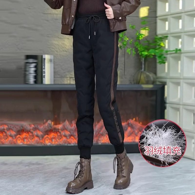 白鸭绒羽绒裤女士外穿大尺码束脚2024秋冬季新款防寒加厚保暖棉裤,女装/女士精品,棉裤/羽绒裤,淘宝优惠券,粉丝福利购,淘宝优惠卷
