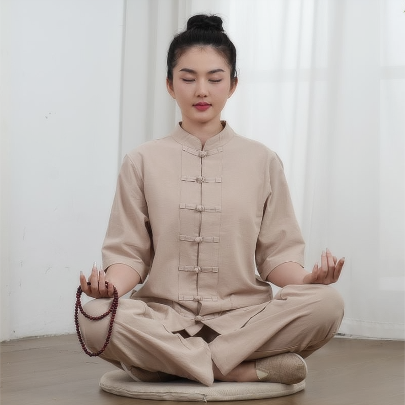 玄善纯棉居士服套装男女同款