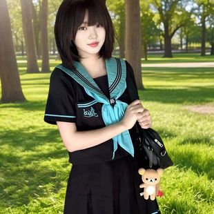 东京岁时记蓝JK水手服短袖上衣日系基础款制服学院风夏季班服套装