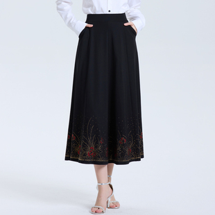 馨暖绒烫钻半身裙