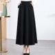 2025秋毛呢长裙半身裙a字裙高腰大摆长裙大码 羊毛呢子冬长裙女