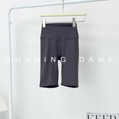 女高腰运动短裤 瑜伽裤 裸感提臀无尴尬线五分瑜伽裤 新款 显瘦骑行裤