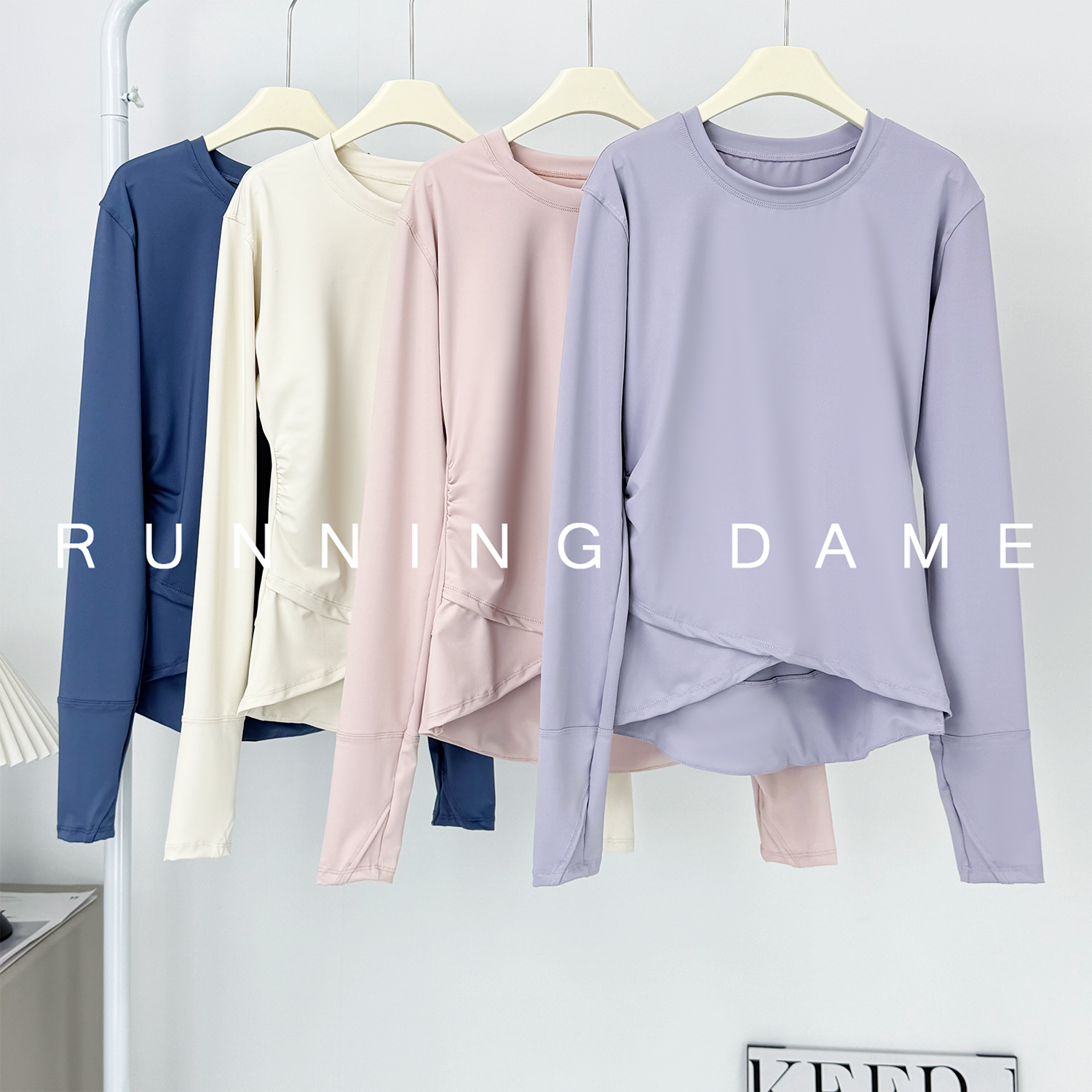 2025长袖瑜伽T恤女基础款宽松不对称下摆打底衫多色运动健身上衣,运动/瑜伽/健身/球迷用品,瑜伽t恤,淘宝优惠券,粉丝福利购,淘宝优惠卷