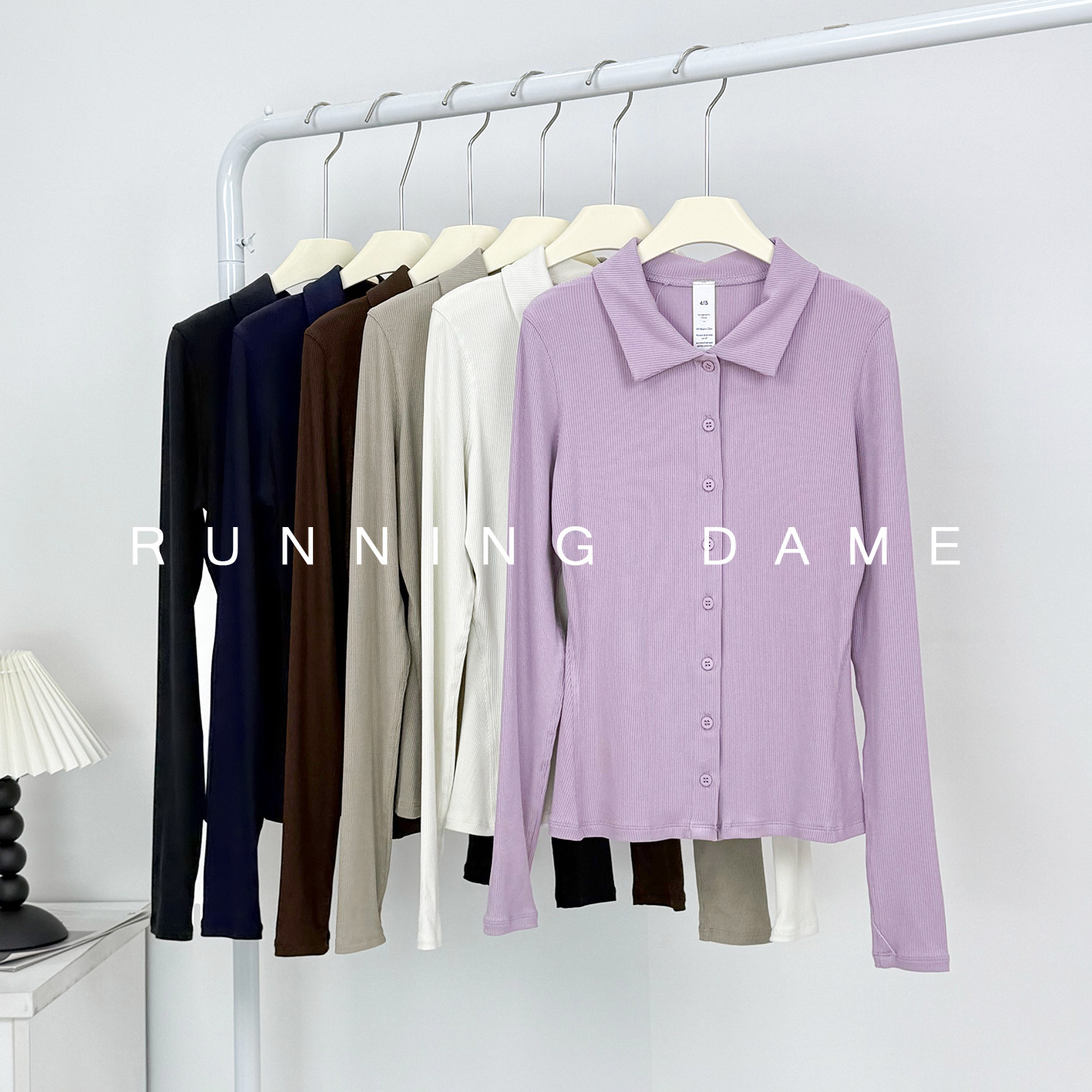 2025新款翻领亨利衫女兰精莫代尔纽扣修身长袖瑜伽服T恤上衣,运动服/休闲服装,运动T恤,淘宝优惠券,粉丝福利购,淘宝优惠卷