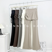 健身喇叭裤 屁帘外穿跑步运动裤 高腰缩褶提臀裸感瑜伽裤 2025新款