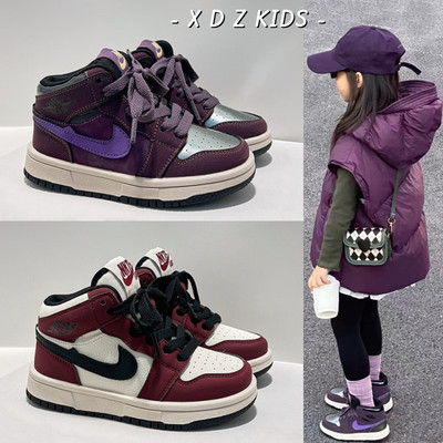 秋冬款宝宝板鞋儿童高帮运动鞋