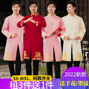 伴娘服租赁中式2026春夏新款姐妹团礼服小众伴郎服出租大码兄弟装