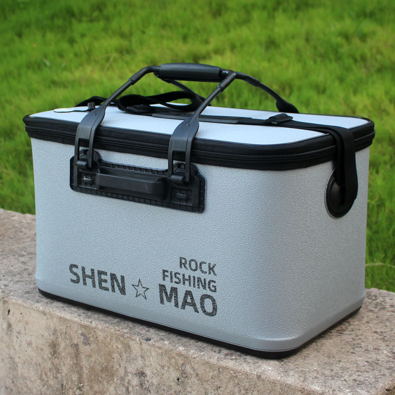 神猫不压扁48x28x30钓鱼桶eva活鱼箱水桶鱼护桶钓箱 装鱼箱渔具