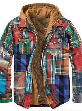 Non-positioning printed hooded jacket不定位印花连帽夹克外套