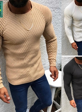 newautum男士灰色毛衣