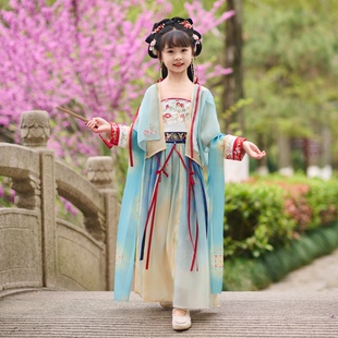 2025春款 儿童超仙襦裙中国风唐装 女孩国学古装 汉服女 女童汉服新款
