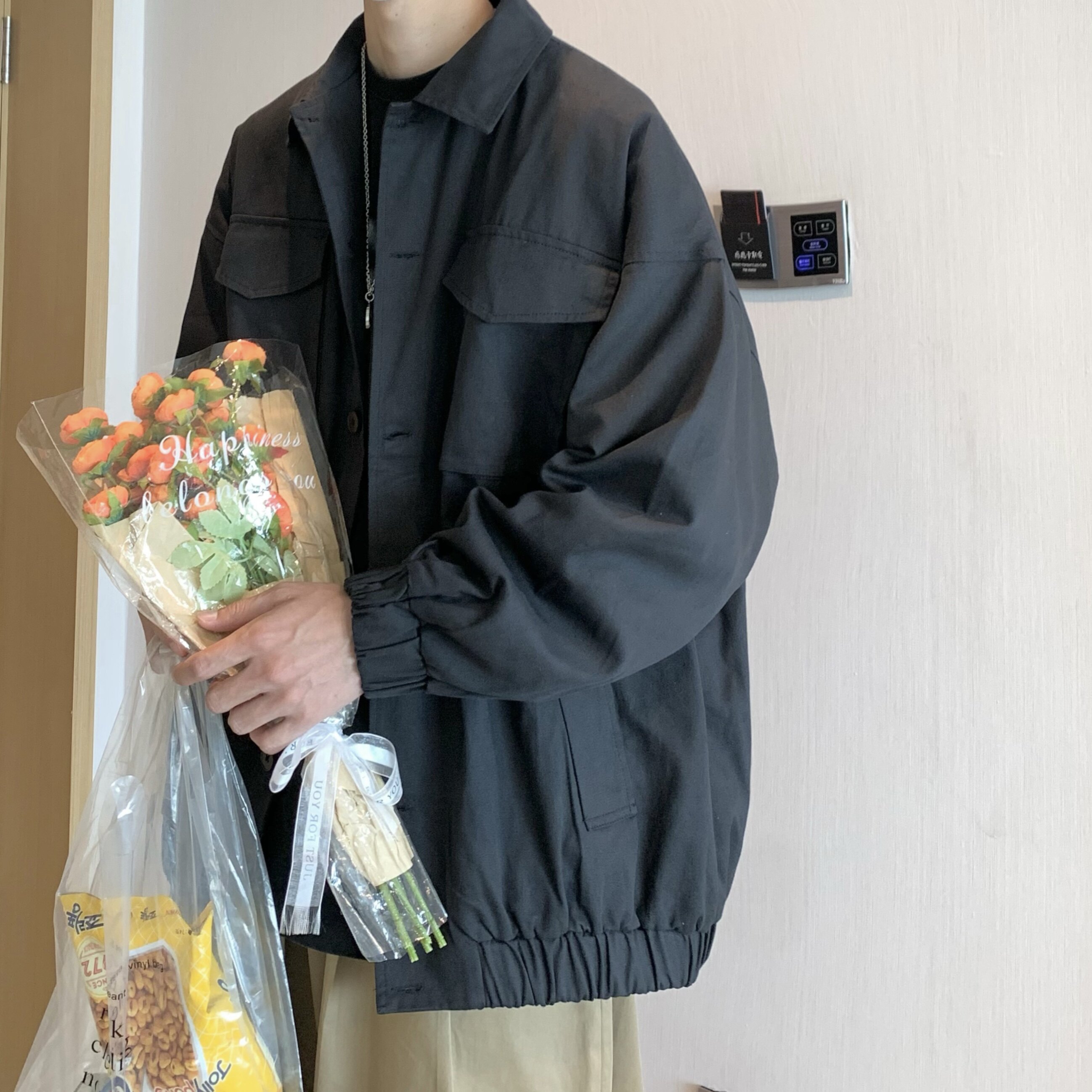 T125*2026秋季新款日系工装立体口袋男士外套夹克P78,男装夹克,星座617A(原A401)