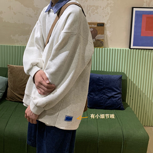 C136*秋季假两件翻领宽松卫衣P68图片