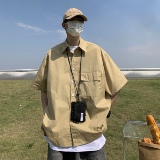 T76*24夏季美式复古短袖衬衫夏季工装休闲服P58，男装T恤，星座617A(原A401)