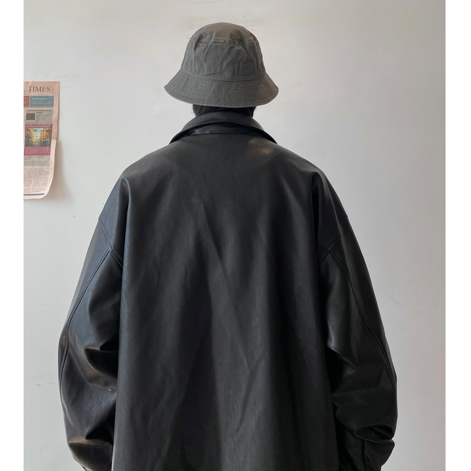 Y28*现货可供视频24春季美式复古PU皮夹克男秋季翻领外套P98,男装夹克,星座617A(原A401)