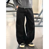 美式复古小众解构设计感水洗牛仔裤男女宽松休闲直筒阔腿裤子P45，男装牛仔裤，星座617A(原A401)