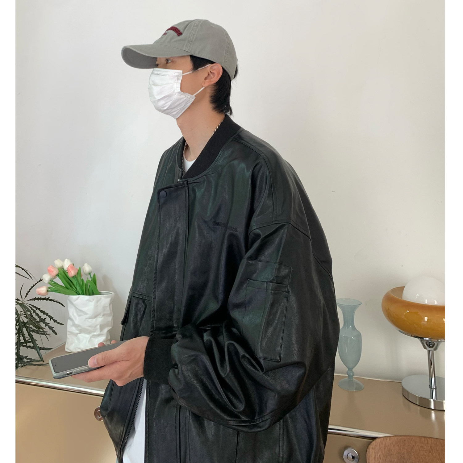 AB99*一款不过时的男士秋季棒球领皮衣可以卖很久P108控138,男装皮衣,星座617A(原A401)