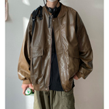 AB99*男士秋季棒球领皮衣P108控138，男装皮衣，星座617A(原A401)