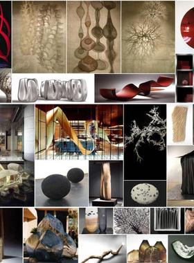 896现代轻奢地产售楼处  艺术品摆件软装设计方案素材资料64页PDF