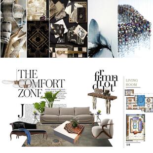 790奢华ARTDECO后现代风格样板间软装设计方案 PPT可编辑模板素材