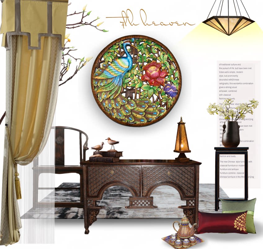 966东南亚风格软装排版方案png 单品图片素材 清单63套 设计素材