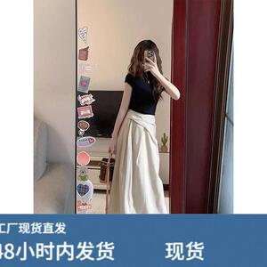 2025新款法式简单大方气质长款长裙连衣裙子半身裙两件套装女夏季