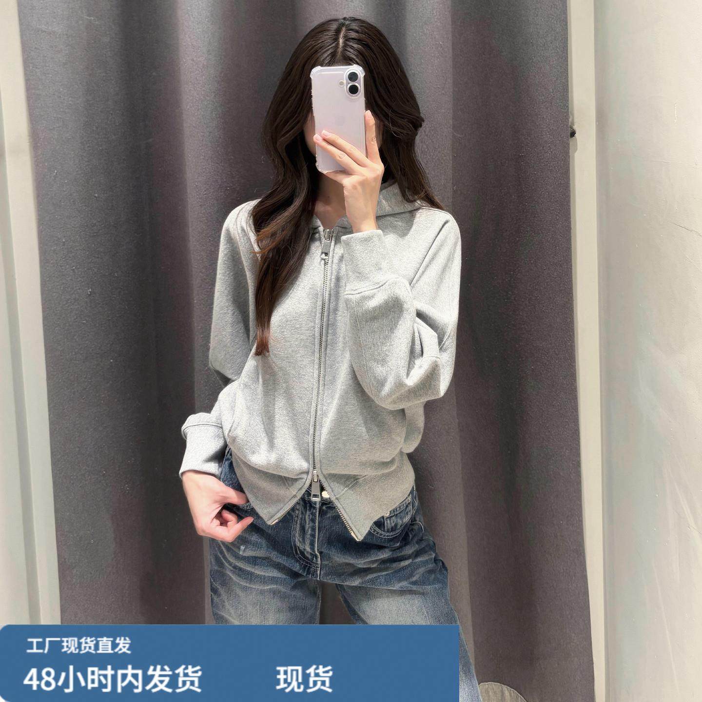 灰色小个子双拉链卫衣外套女2025秋冬新爆款秋冬宽松连帽上衣加厚,运动/瑜伽/健身/球迷用品,广场舞套装,淘宝优惠券,粉丝福利购,淘宝优惠卷