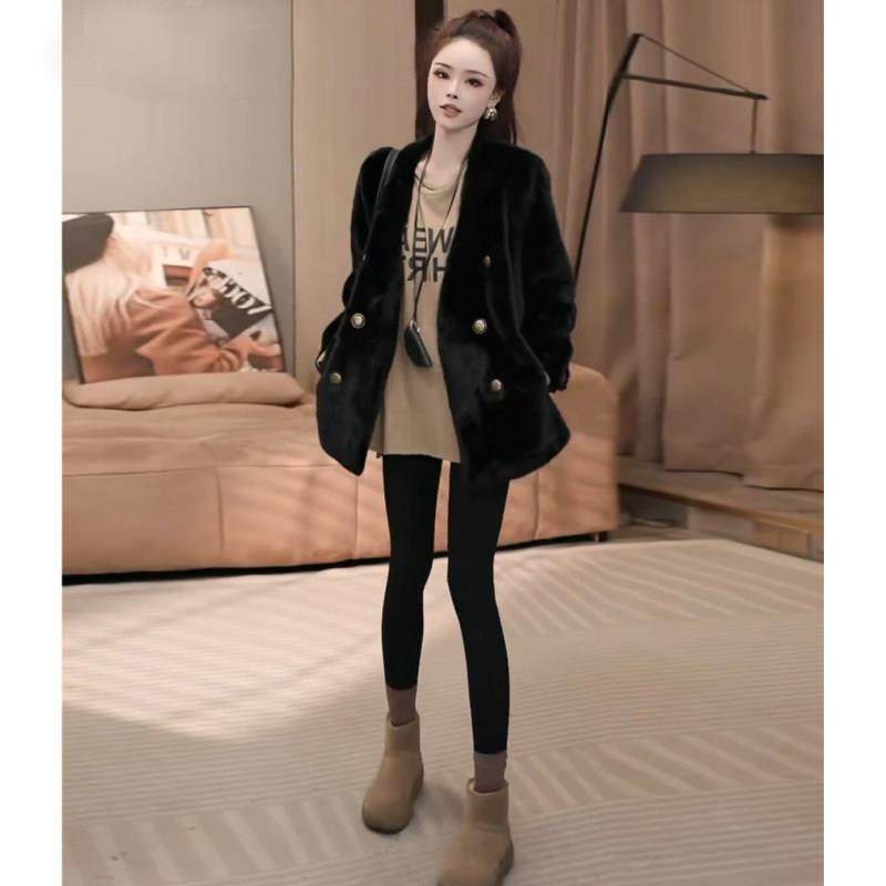 名媛气质小香风水貂绒外套女秋季2025新款欧货毛茸茸皮毛一体大衣,运动/瑜伽/健身/球迷用品,广场舞套装,淘宝优惠券,粉丝福利购,淘宝优惠卷