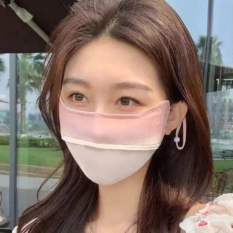 娜诗妍冰丝防晒口罩遮脸女夏季防紫外线护眼角渐变腮红防晒面罩