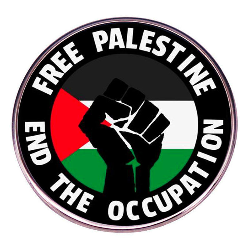 自由巴勒斯坦胸针结束占领头巾帽子衣服旗帜别针胸章国旗徽章配饰