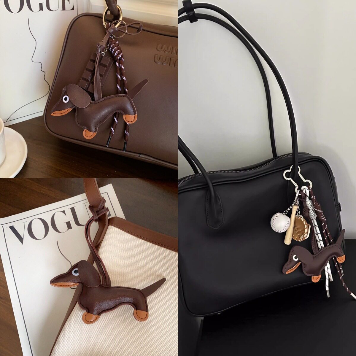 腊肠狗包包挂件高级感可爱公仔配饰女生精致小饰品轻奢风玩偶