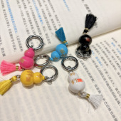 新款 国潮创意平安小葫芦钥匙扣好运祈福书包小挂件情侣包包小