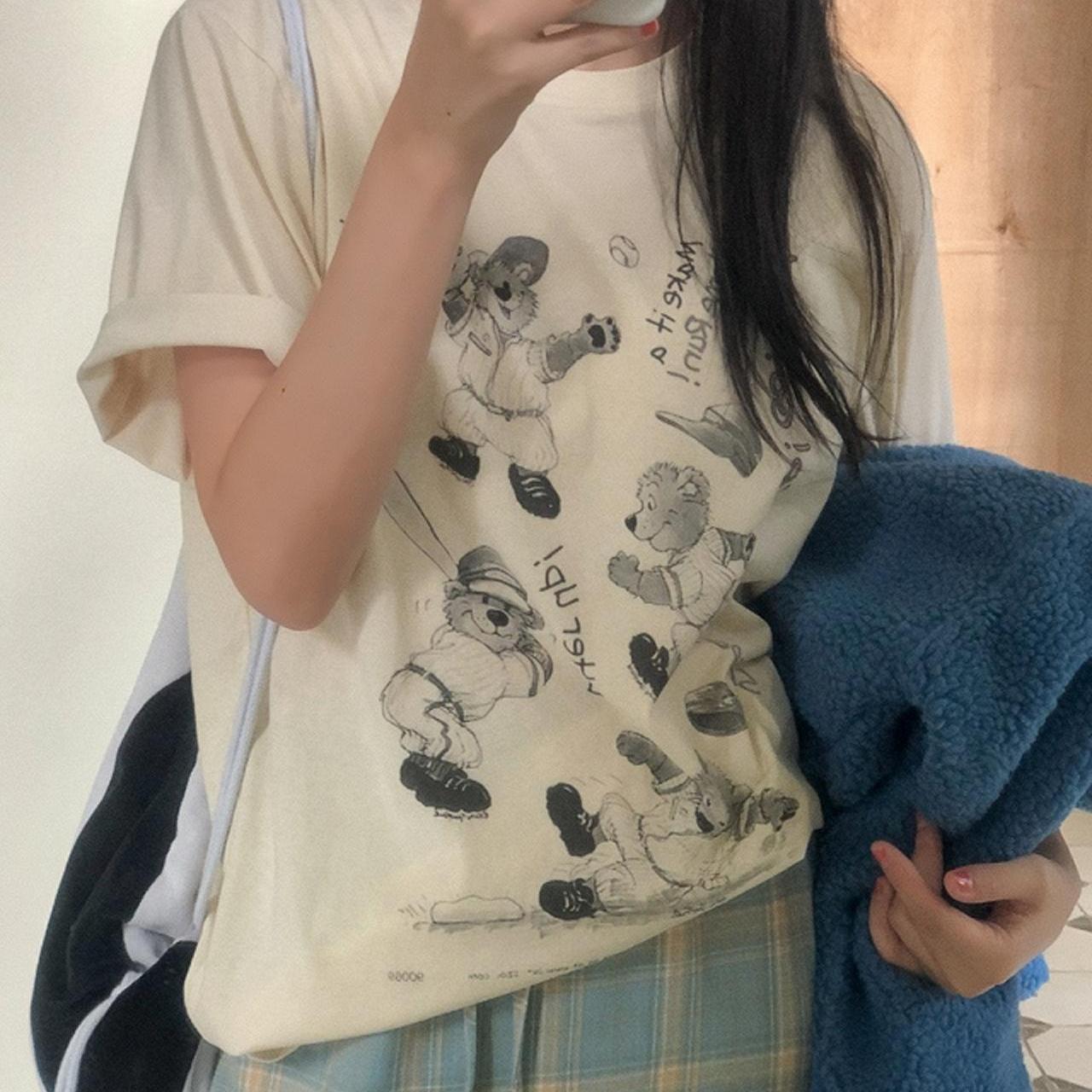 美式复古常规卡通动漫夏季纯棉