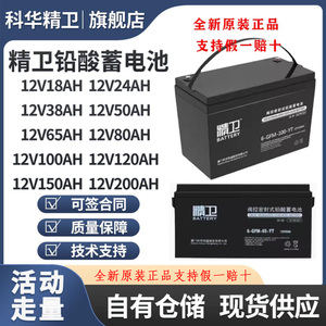 科华精卫蓄电池6-GFM-100-YT/12V24AH38AH65A120A150A200AUPS电源