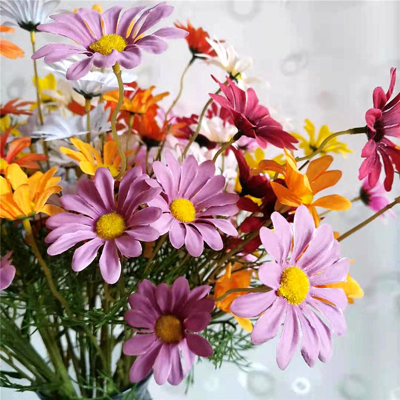 仿真花小雏菊野花插花摆件餐桌摆设假花客厅装饰花摄影拍摄道具花