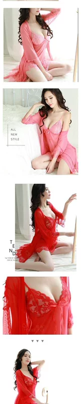 Satin tất cả trong một người lớn nữ tính áo ngực lụa đồ ngủ của phụ nữ mùa hè sexy váy ngủ mỏng - Đêm đầm