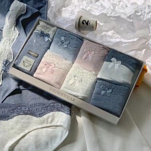 oysho内裤女薄款原单夏莫兰迪无痕冰丝性感蕾丝纯棉抗菌三角裤女