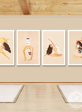 印度瑜伽馆装饰画印度休闲娱乐咖啡店挂画美容院健身室舞蹈房壁画