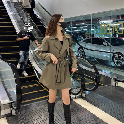 改良款，下单前请看实物风衣女中长款工装英伦风气质显瘦秋冬